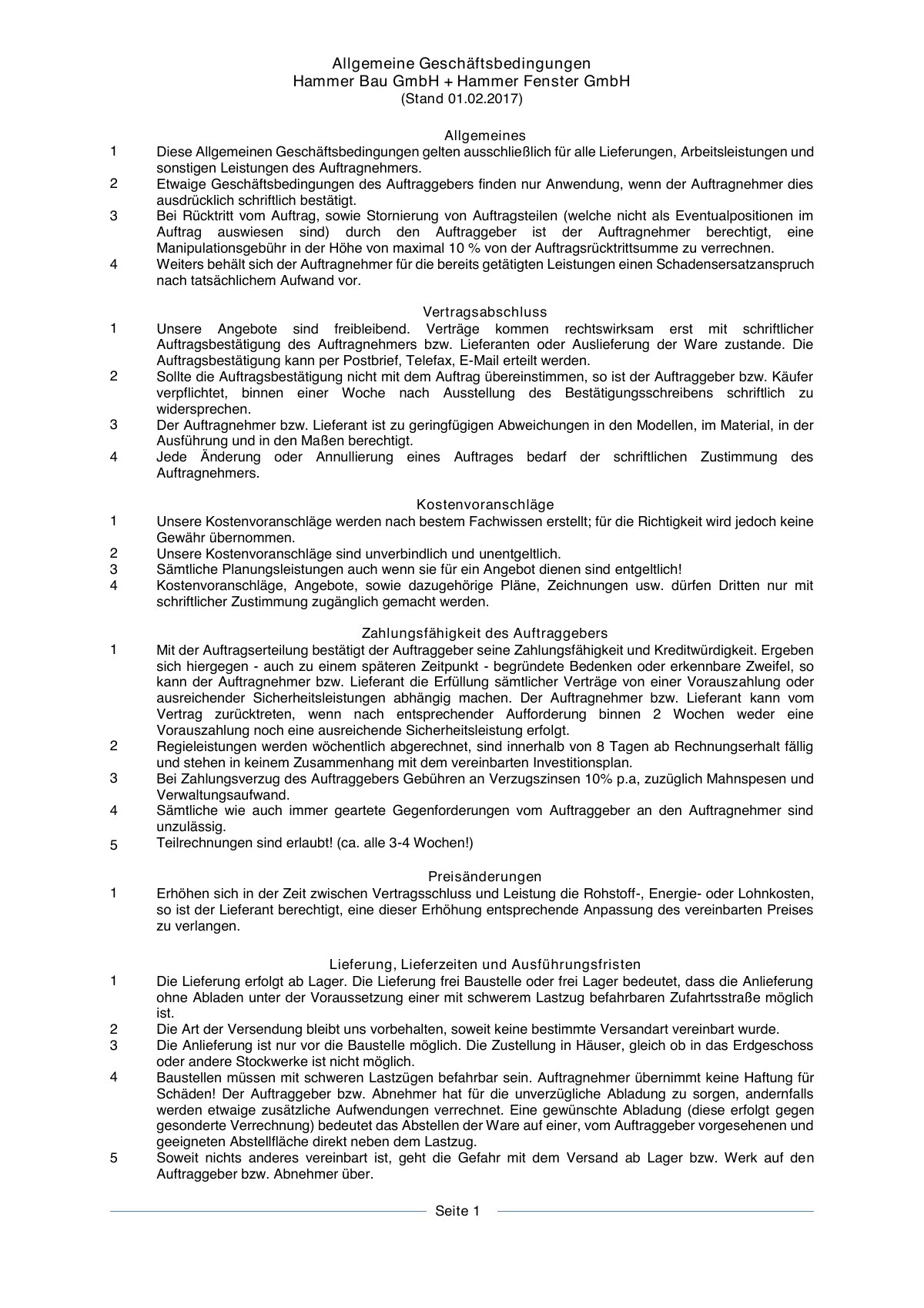 Vorschau: Allgemeine Geschäftsbedingungen (AGB)