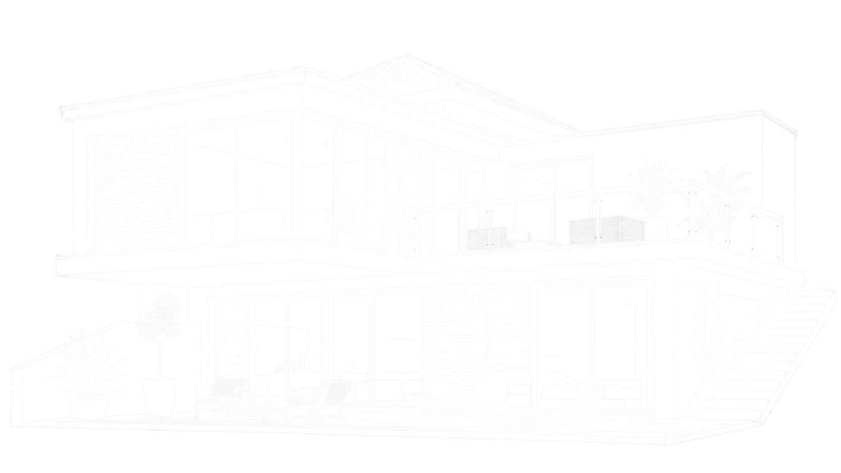Architekturzeichnung eines modernen Hauses von Hammer Hochbau